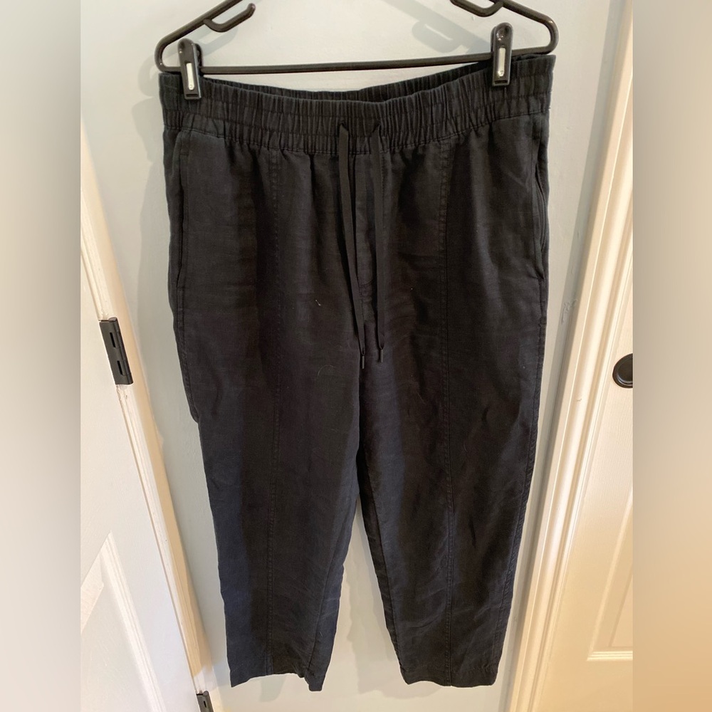 Athleta Black Joggers Elastic Waist Tapered Fit